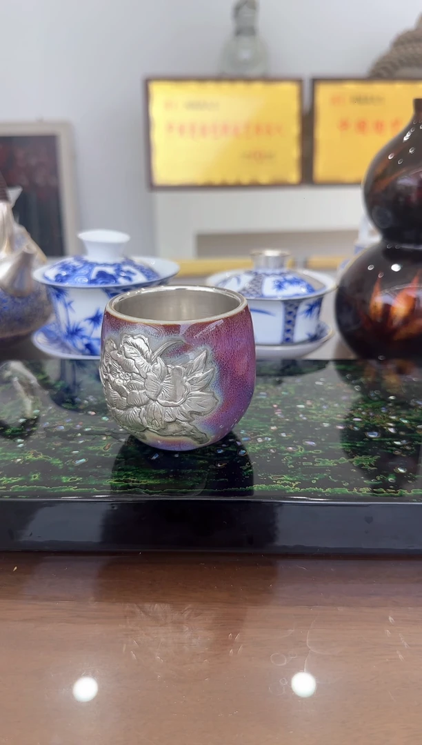 何赋森甄选——钧瓷牡丹杯