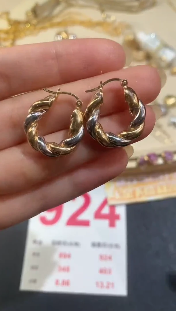 耳饰18K金D502|1880