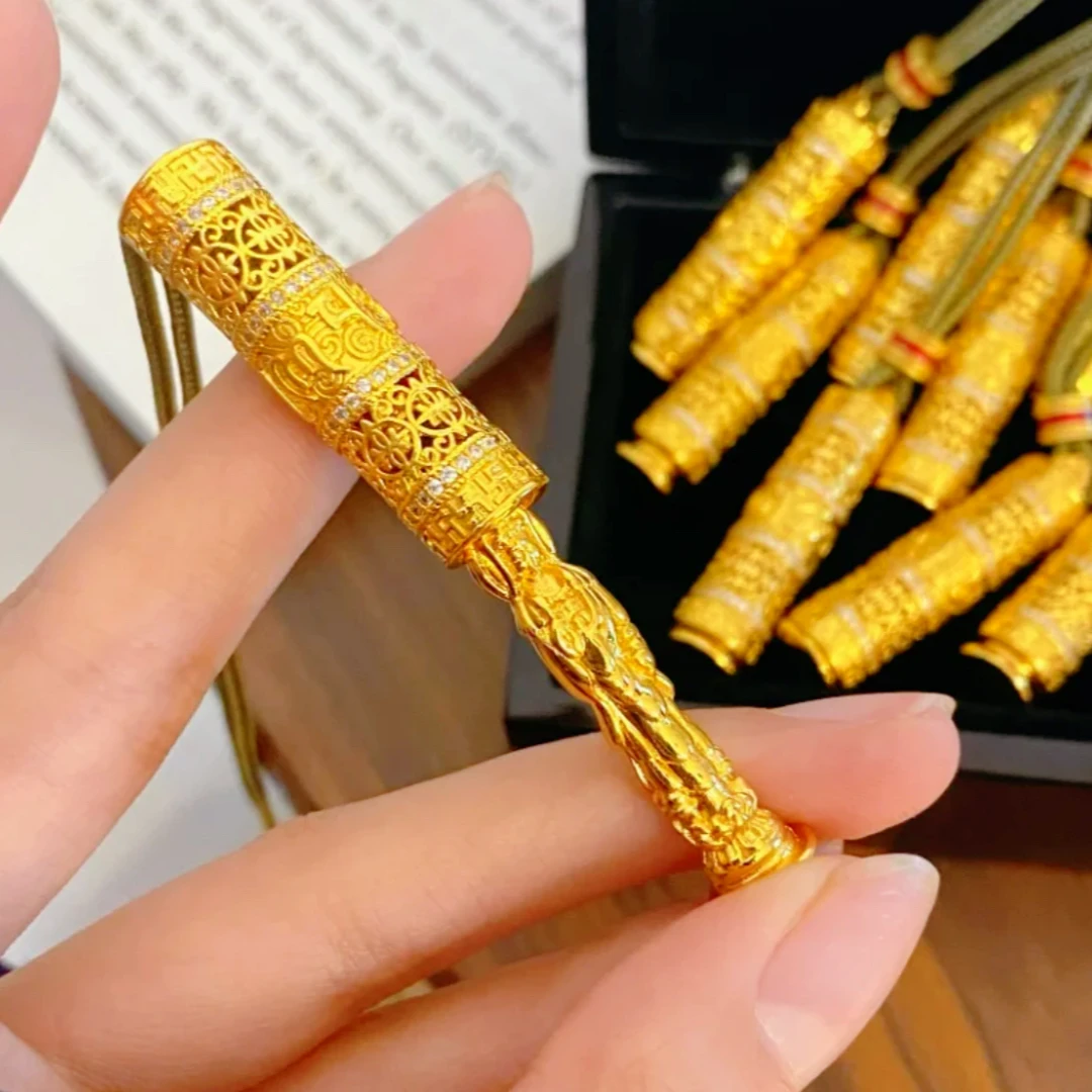 铜合金吊坠 内有乾坤随身佛项链古法吊坠毛衣链女新中式质感衣链