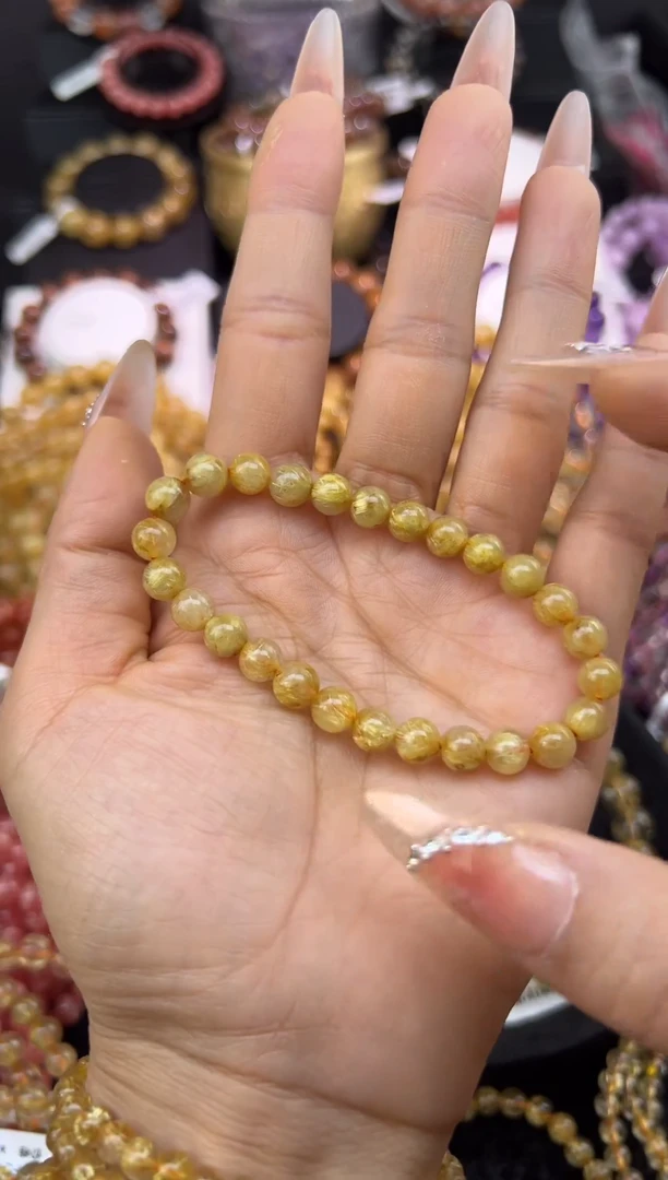 未镶嵌手串水晶金发晶7.2mm1