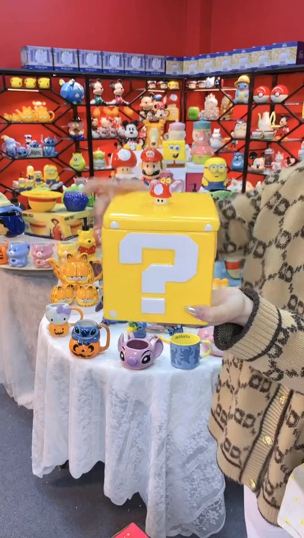 【闪购商品】.@@问号陶瓷储物收纳罐