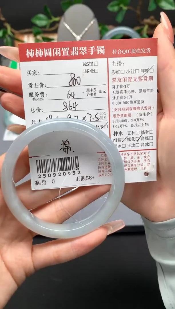 未镶嵌手镯翡翠姐姐250920052
