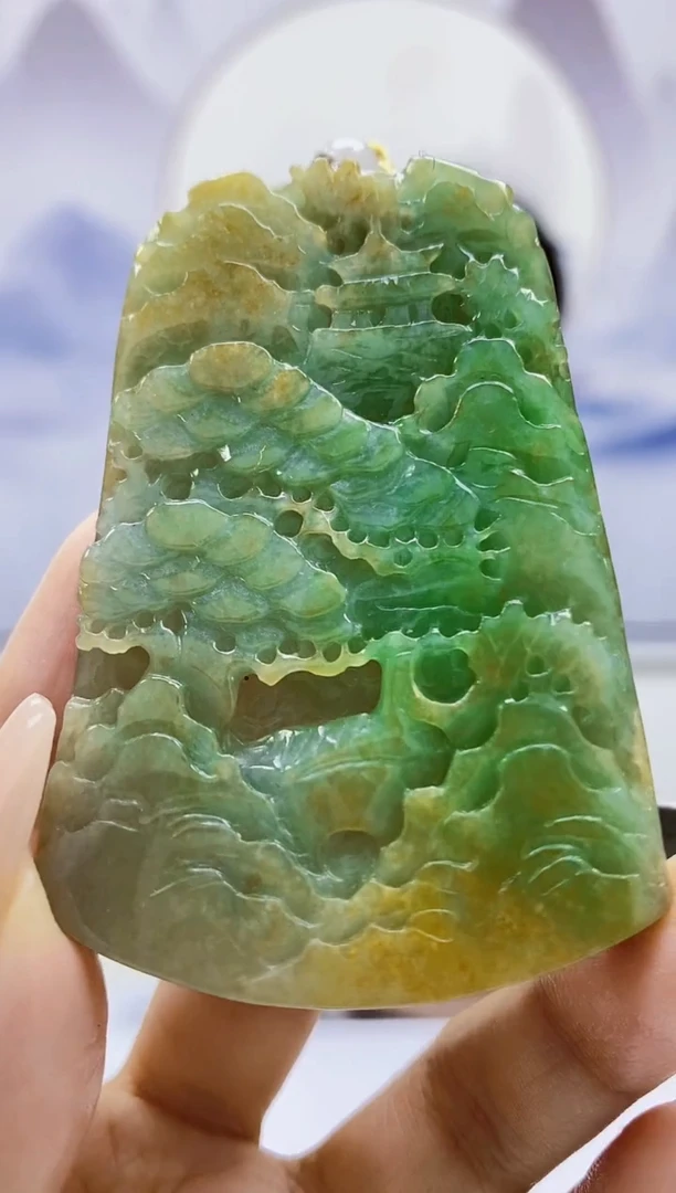 定制翡翠未镶嵌0405xx-毛货挂件22