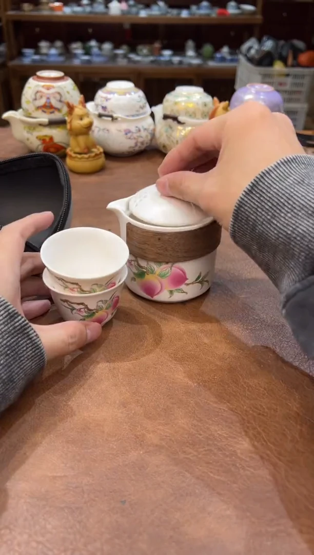 真的很便宜会开片的旅行茶具