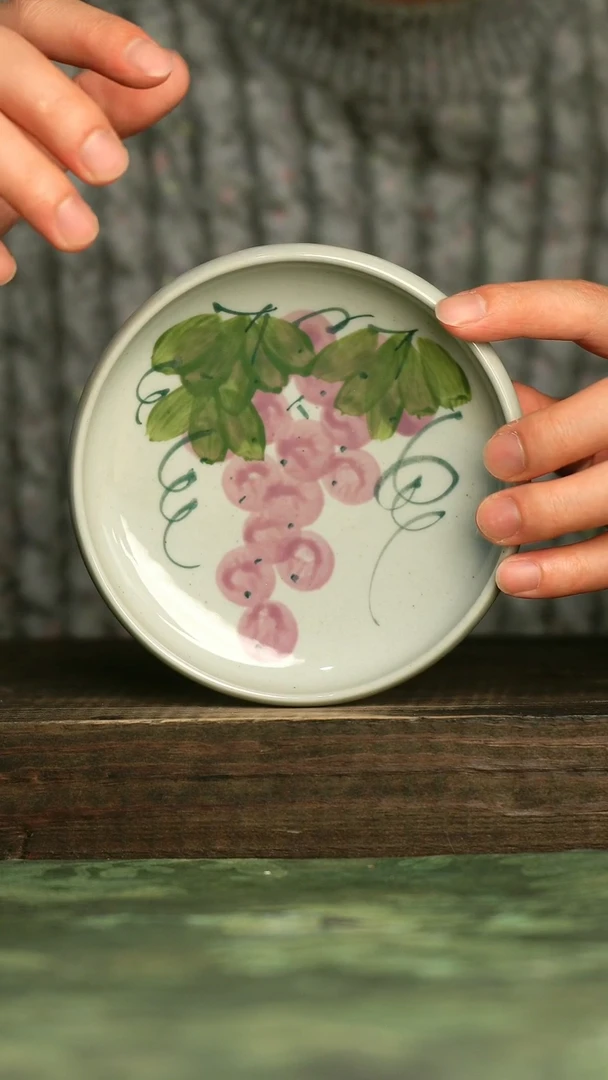 陶瓷青诗集手工手绘瓷器