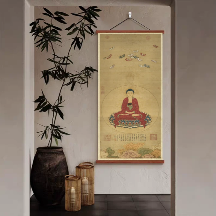 无量寿佛 | 郑重画家佛像字画挂画茶室画佛像画