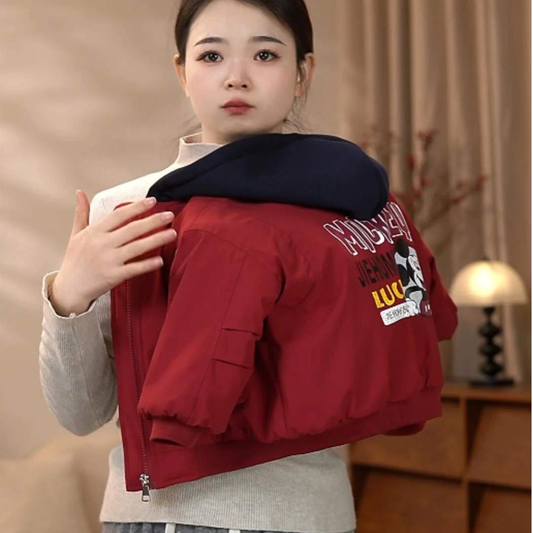 男童外套秋冬装2025新款儿童棒球服加绒加厚夹克男孩冬季棉服外套