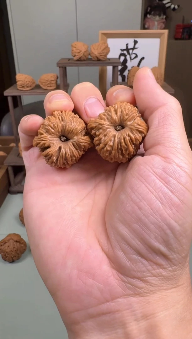 文玩核桃把件南疆石核桃大凹底