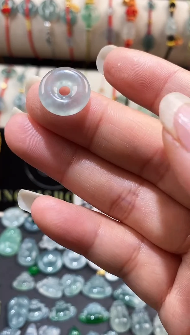 翡翠散珠平安扣裸石