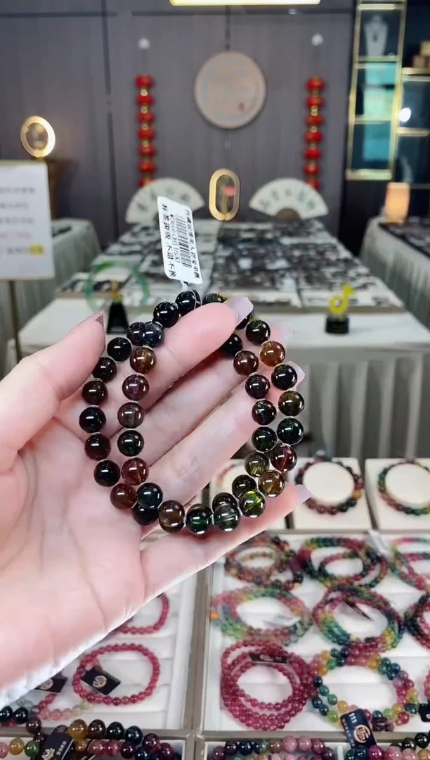 未镶嵌老矿碧玺单圈手串8mm+碧玺多样性发货一条hon