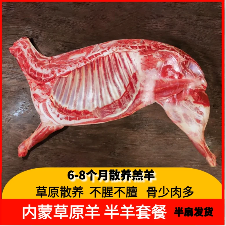 【半羊整发】内蒙散养羔羊半羊半扇羊羔半羊套餐
