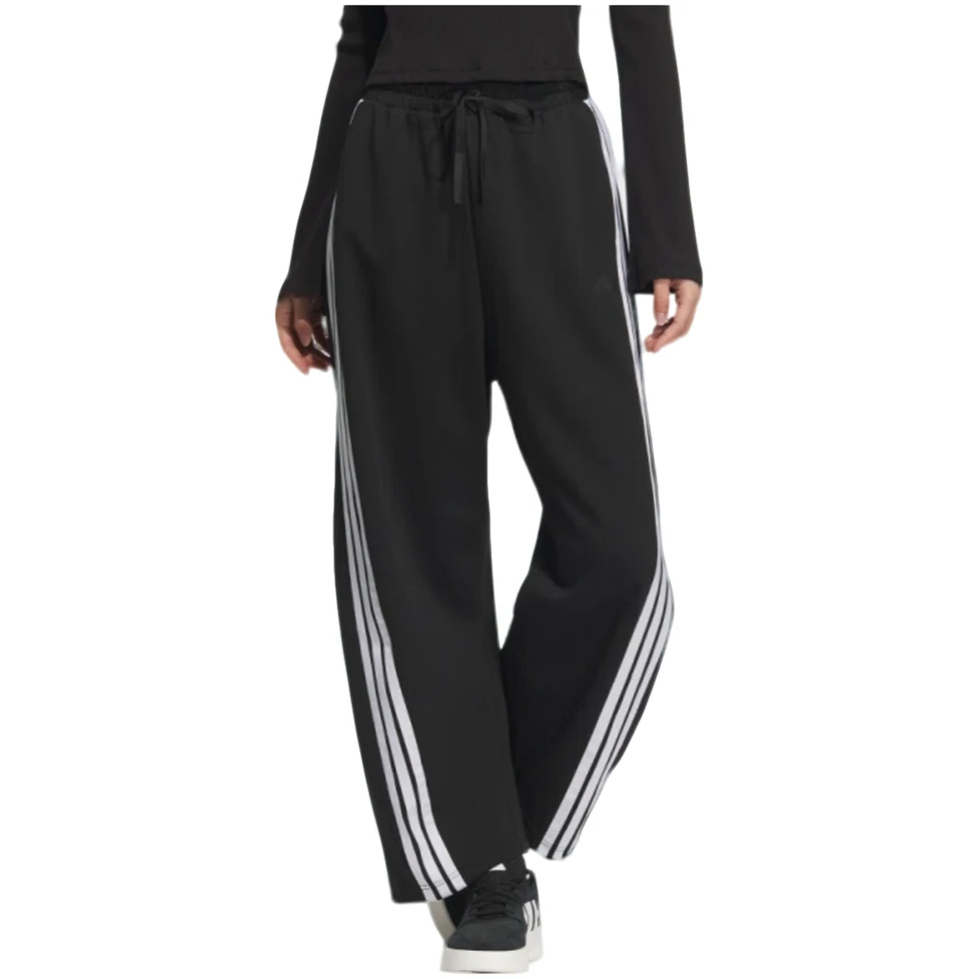 adidas/阿迪达斯女款侧条纹柔软舒适亲肤香蕉休闲裤黑JY7697