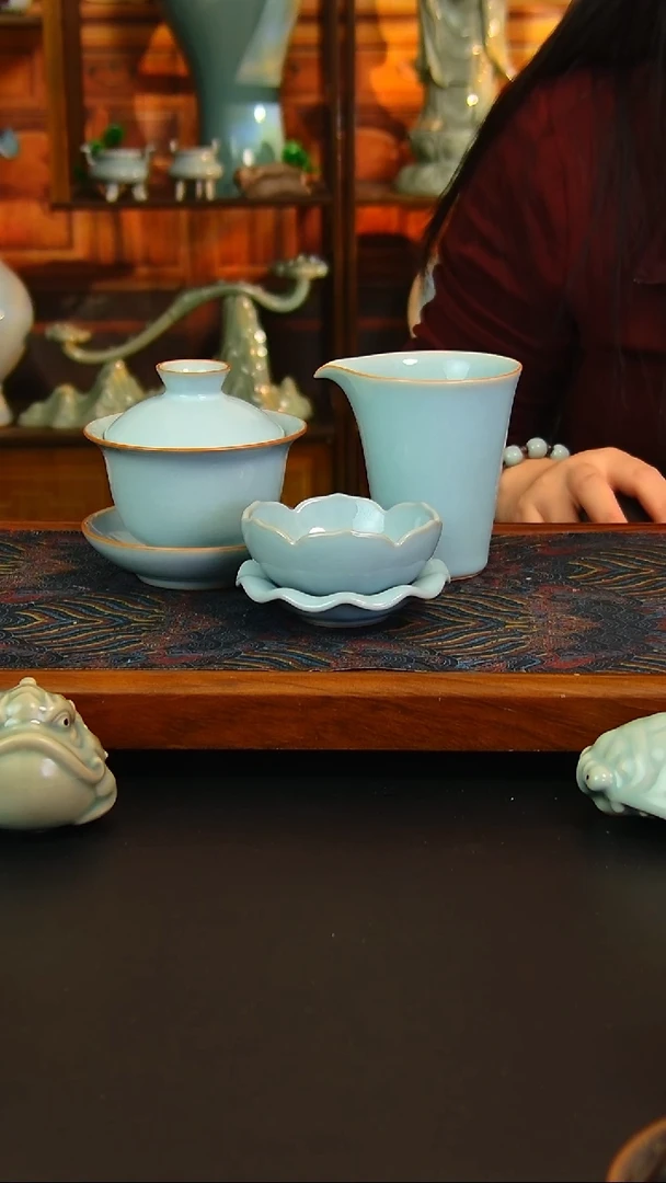 瓷片吾*原矿汝瓷福利单杯，不完美，简装