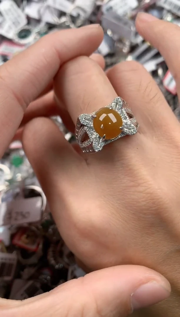 银S925镶嵌戒指翡翠9999-----3