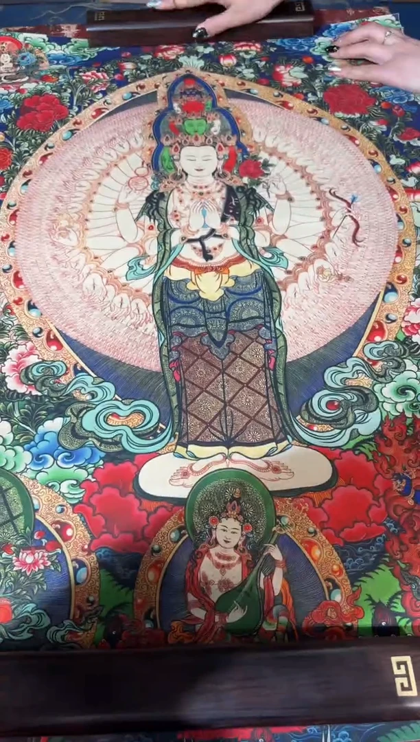 卷轴画龙妹的唐卡tk16