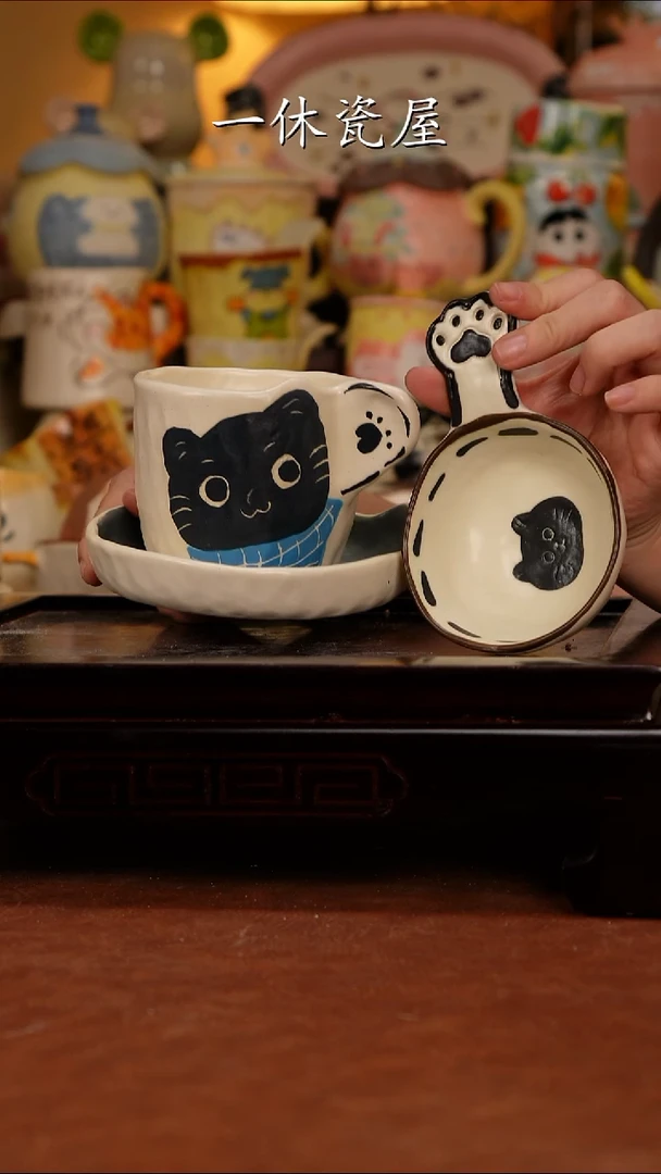 摆件陶景德镇一休瓷屋手作