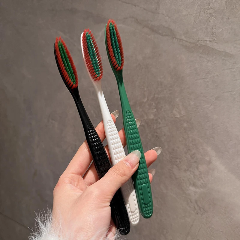 轻奢长头懒人牙刷5支装宽头加长加宽独立包装软毛专用大头男士