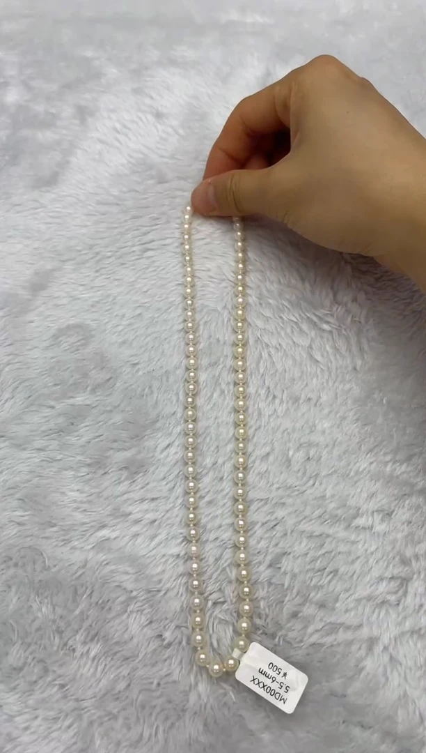 项链银S925镶嵌海水珍珠AK羽皇金5.5-6mm