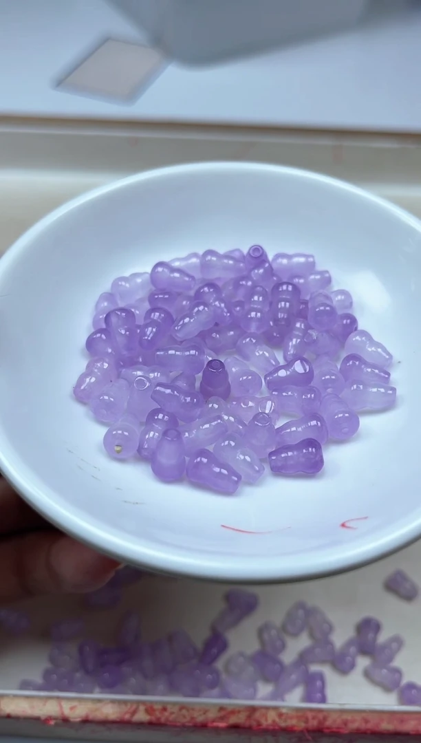 玛瑙/玉髓散珠未镶嵌M418 紫罗兰葫芦6*9mm20颗9.9元