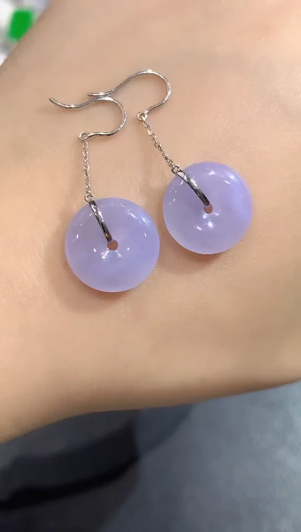 颈饰18K金镶嵌翡翠11-耳饰