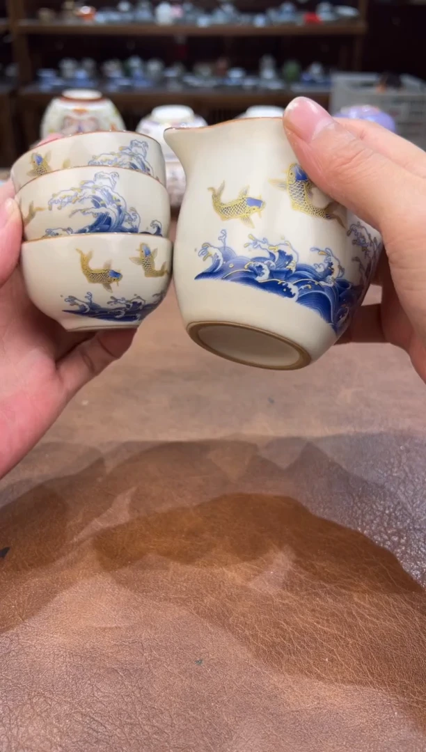 真的很便宜会开片的旅行茶具