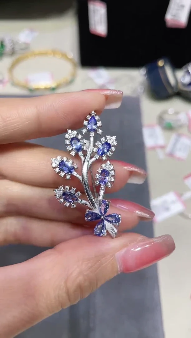 【闪购商品】坦桑石吊坠银S925镶嵌·