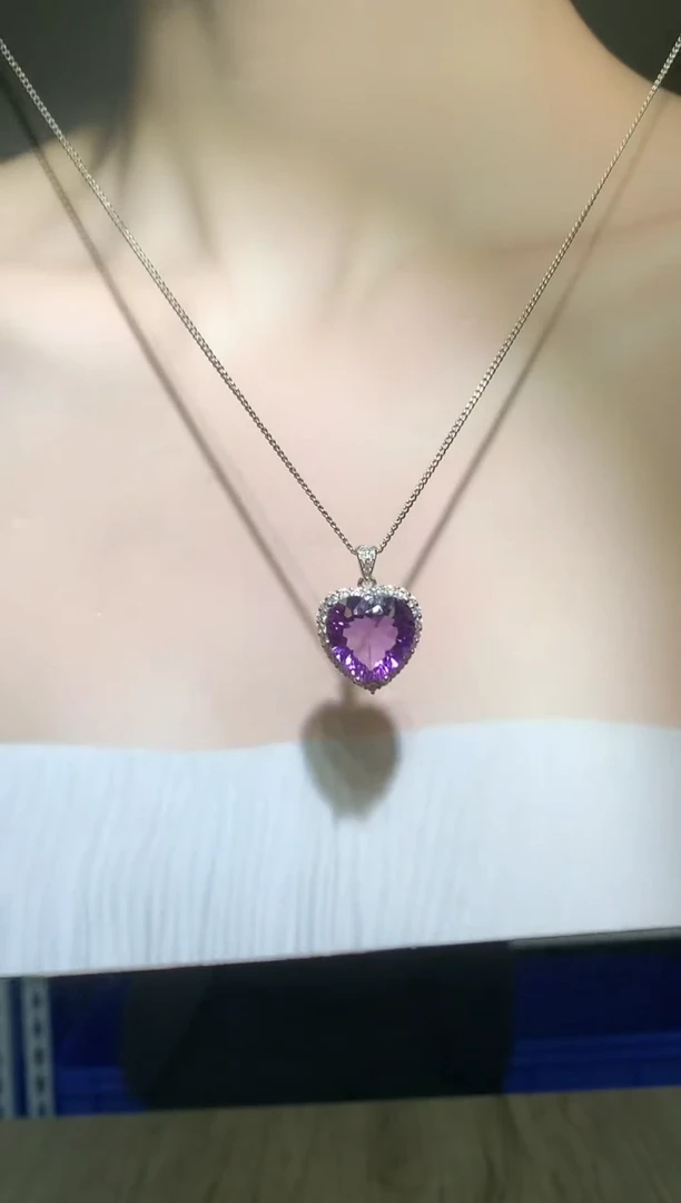 吊坠(赠链)银S925镶嵌紫晶【宝石世家严选】