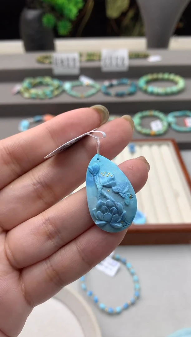 未镶嵌绿松石雕刻术*术R21