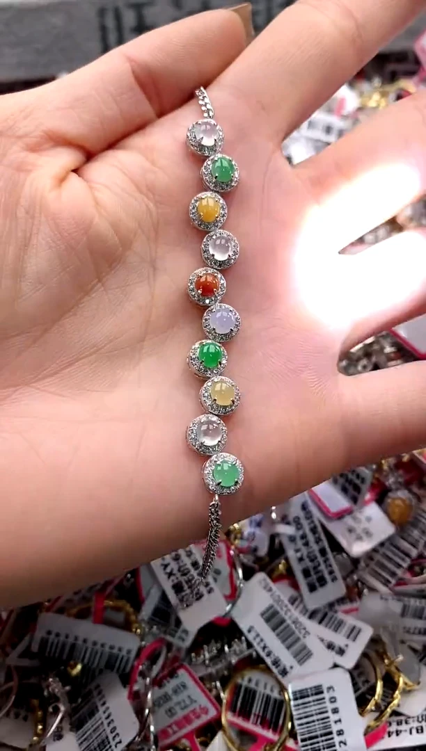 【闪购商品】翡翠戒指银S925镶嵌777777    6