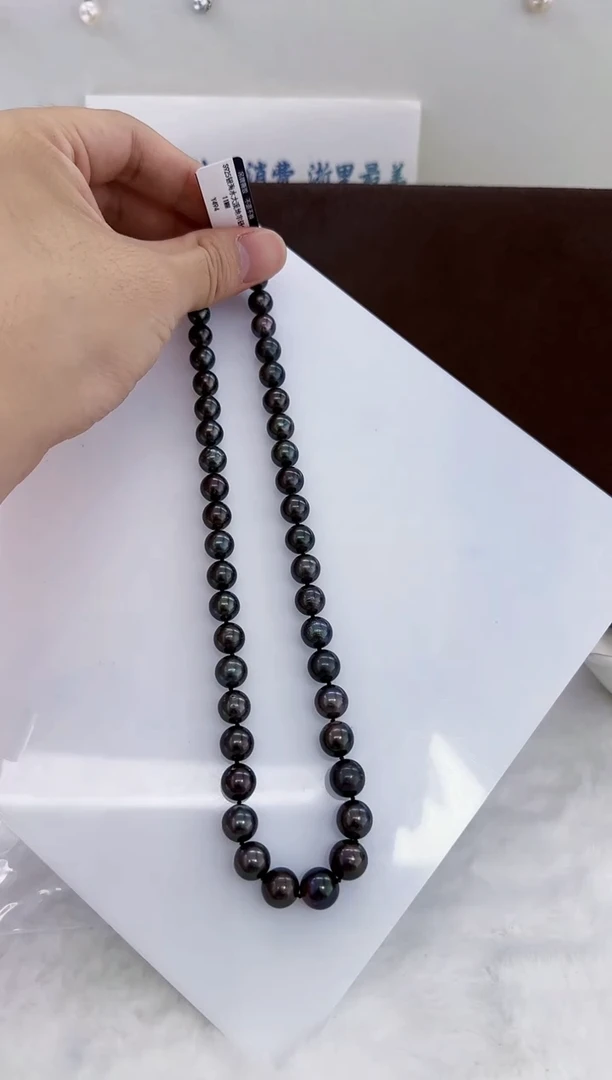 未镶嵌海水珍珠DA海水大溪地串链9-11 y494