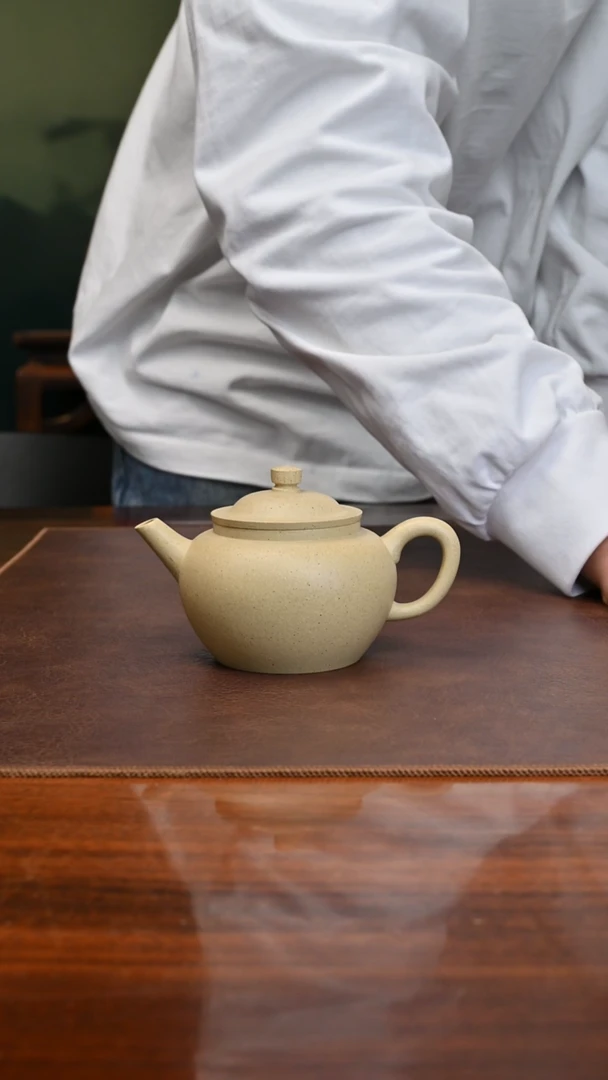【闪购商品】紫砂茶壶笠帽200cc本绿
