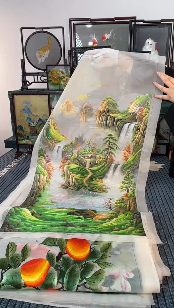 刺绣非遗双面绣摆台