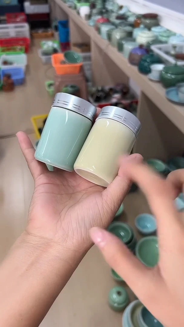 龙泉云间青瓷小米茶器