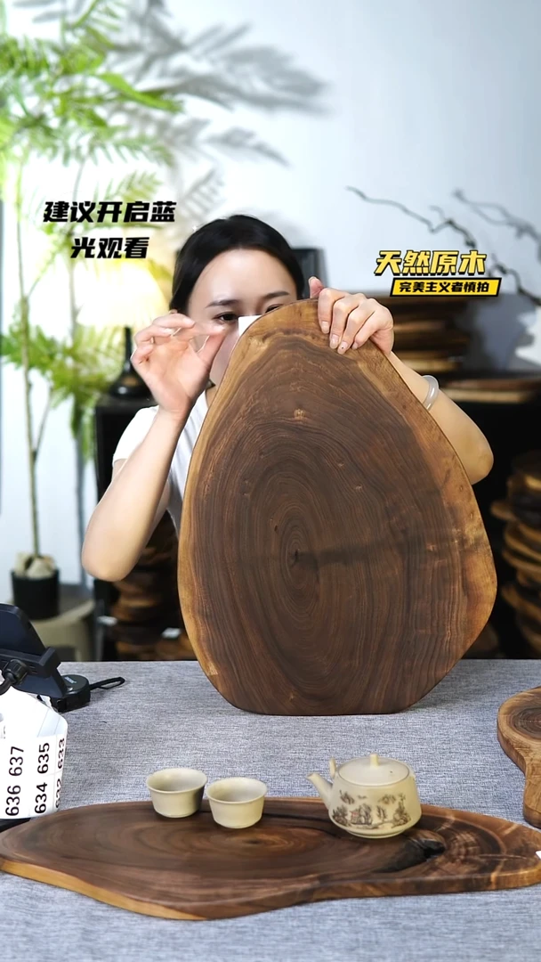 木北美黑胡桃原木.干裂疤结不属于商品质量问题完美主义者慎拍