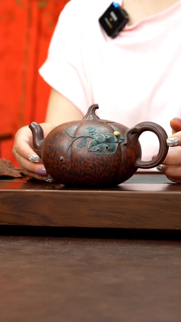 茶壶紫砂搅泥大南瓜壶400cc左右