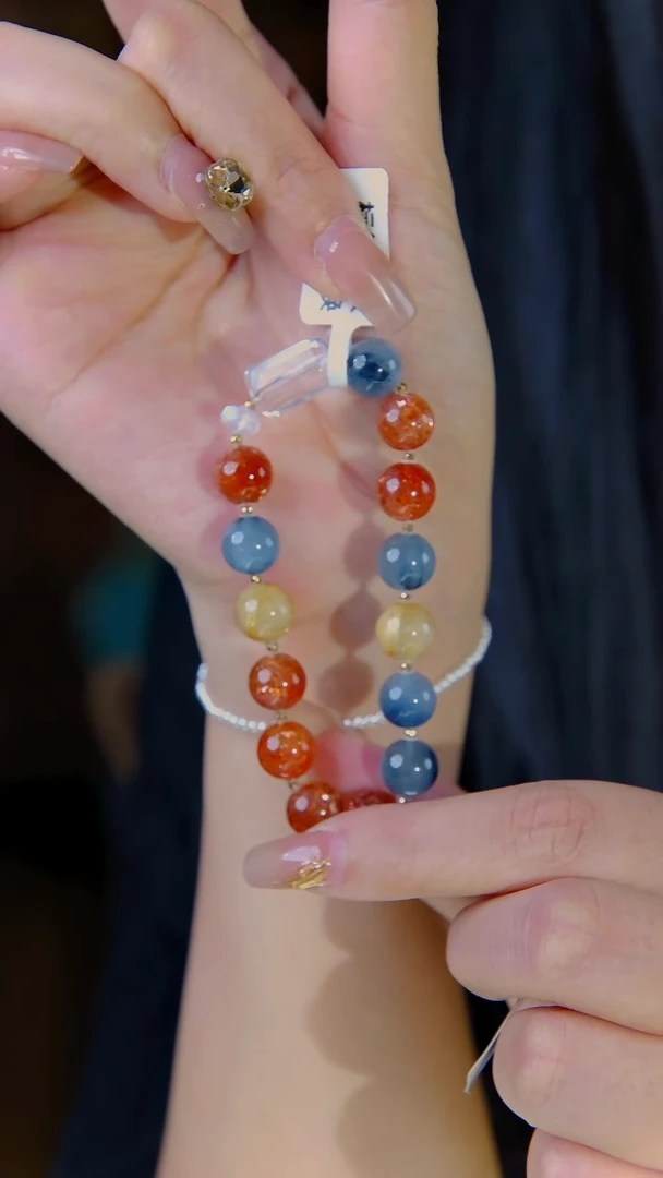 18K金镶嵌手链水晶多宝4