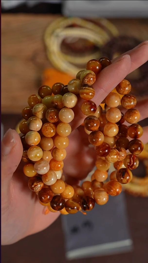 手串蜜蜡未镶嵌小*炸若雨臣品质回血