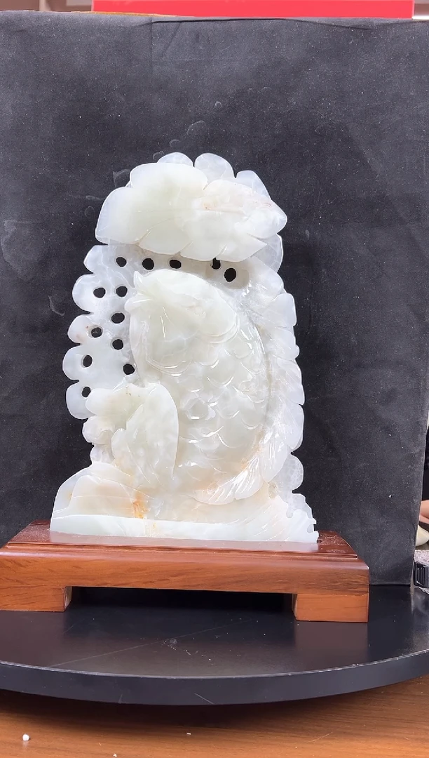 玉连年有余37厘米高