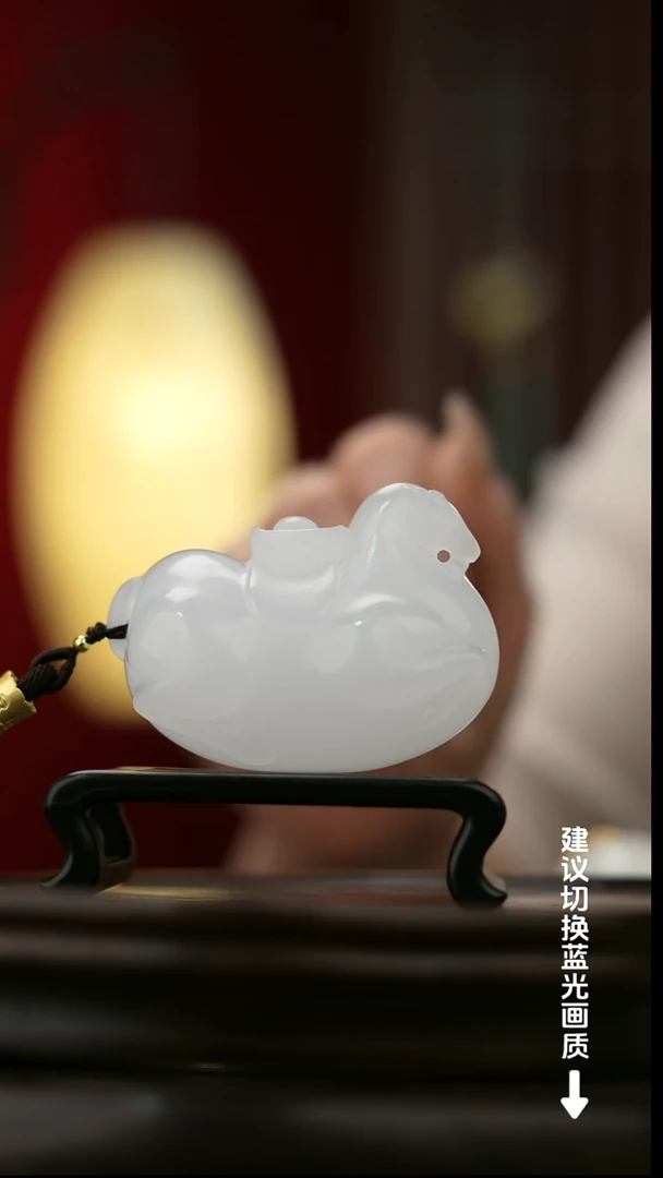 玉【马上有钱】天然玉石手把件