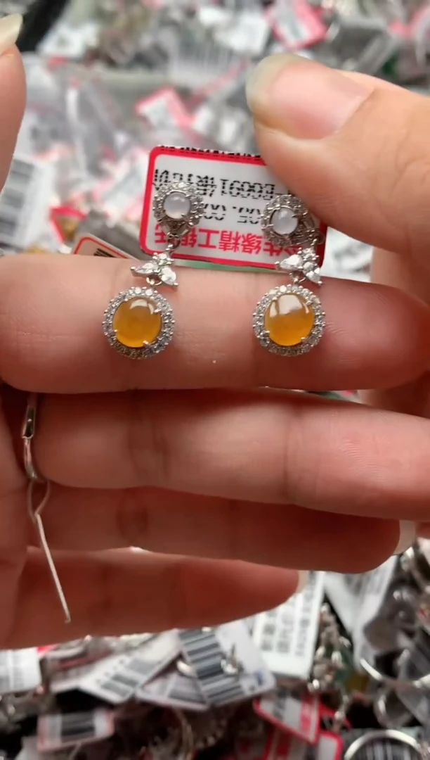 银S925镶嵌戒指翡翠天然A货缅甸翡翠