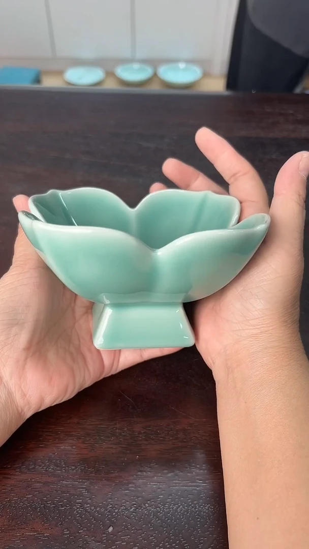 龙泉云间青瓷小米茶器