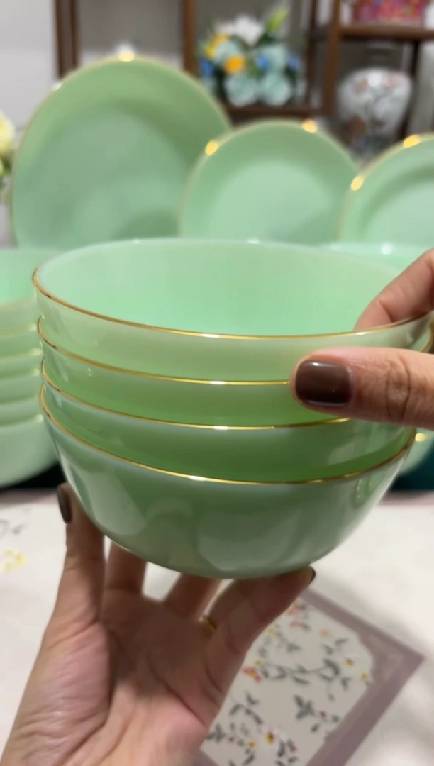 5.5英寸玉瓷碗4个口径13.8厘米