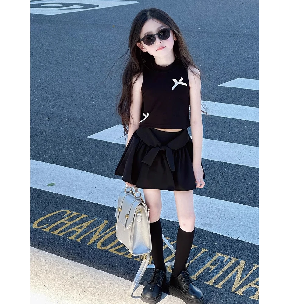 女童裙裤套装夏装2025新款儿童女孩大童装洋气网红炸街夏季两件套