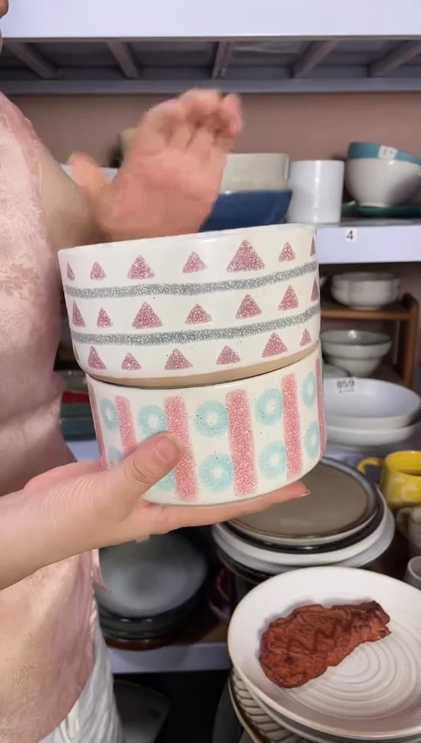 瓷微瑕（2个装）西瓜面碗