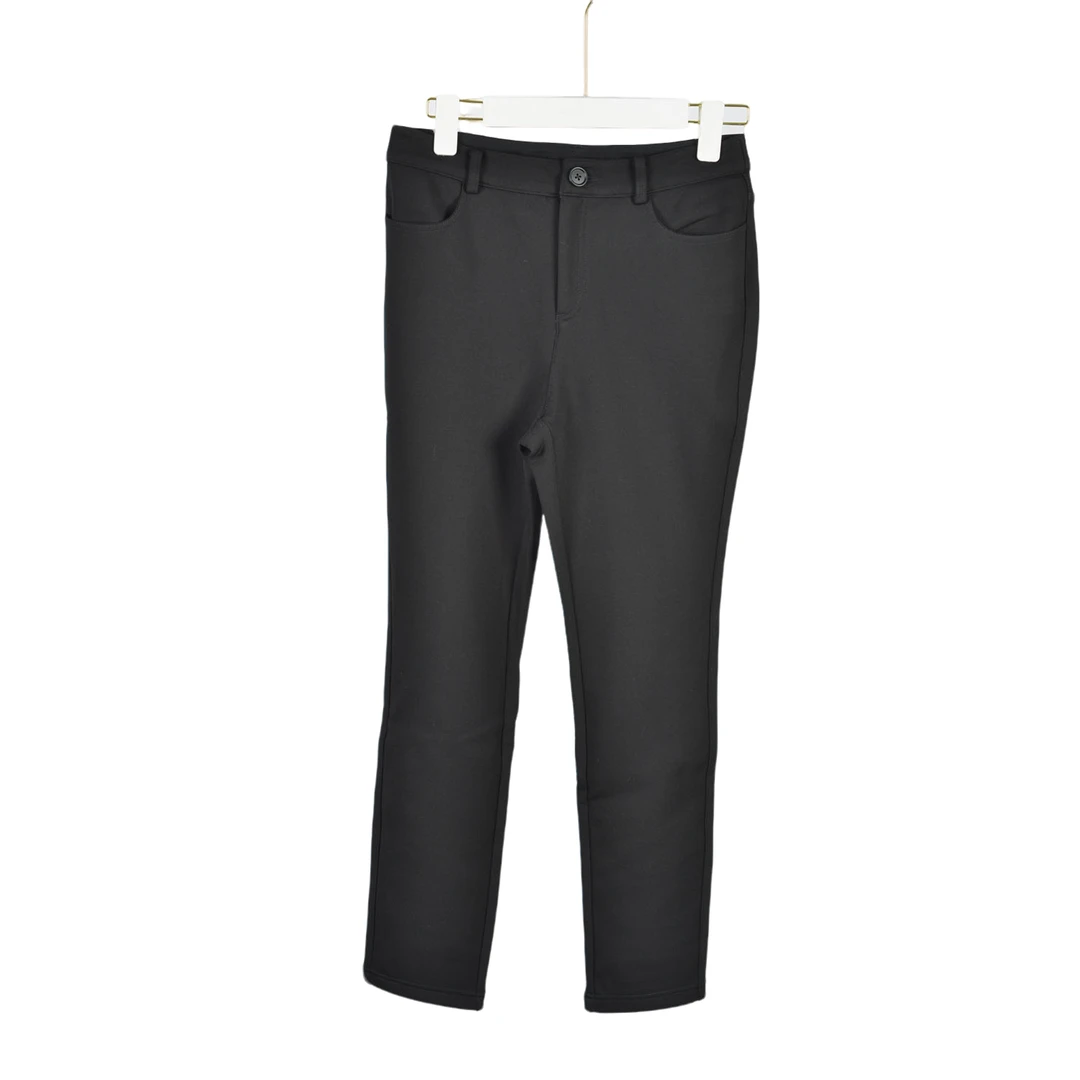 【专柜捡漏F-4】女装KNSLC春游出行衣服-裤子4533-黑色加绒大一码