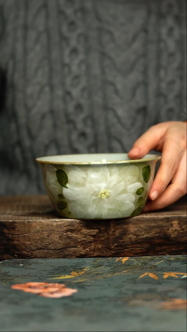 【闪购商品】杯釉下彩手工手绘同款陶器