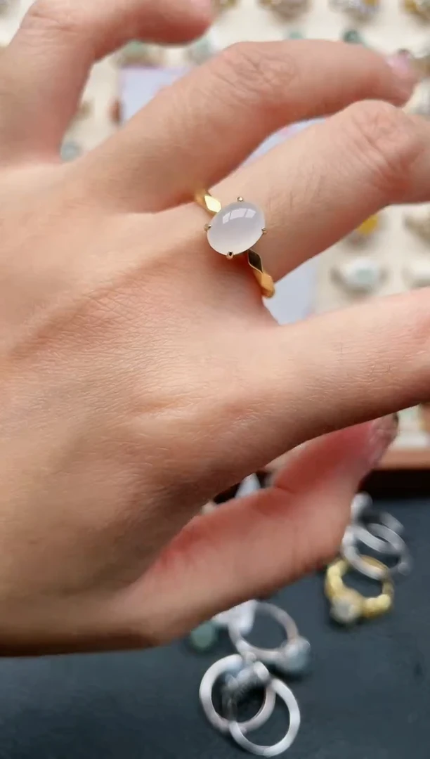 【闪购商品】翡翠戒指银S925镶嵌1111