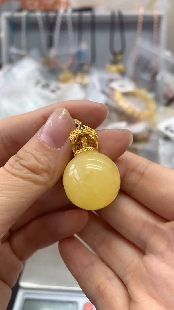 【闪购商品】琥珀珠宝奇石银S925镶嵌132