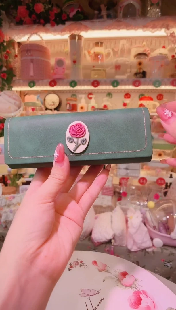 眼镜盒绿色——手工制作品质好！