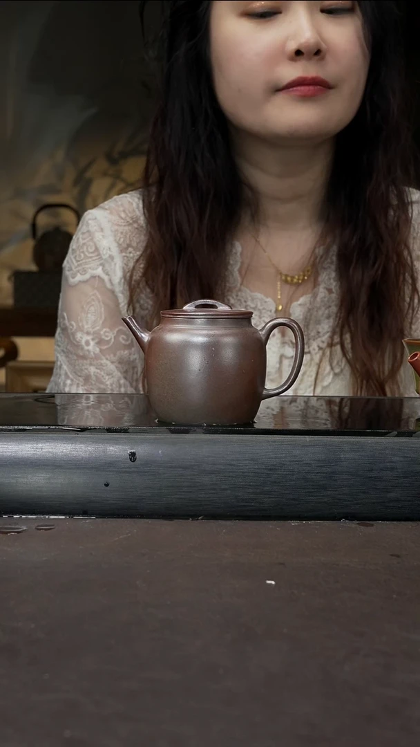 【闪购商品】紫砂茶壶青灰泥柴烧 汉瓦 200cc 044